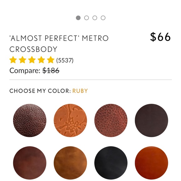 Portland Leather metro mini in Ruby - Picture 3 of 9